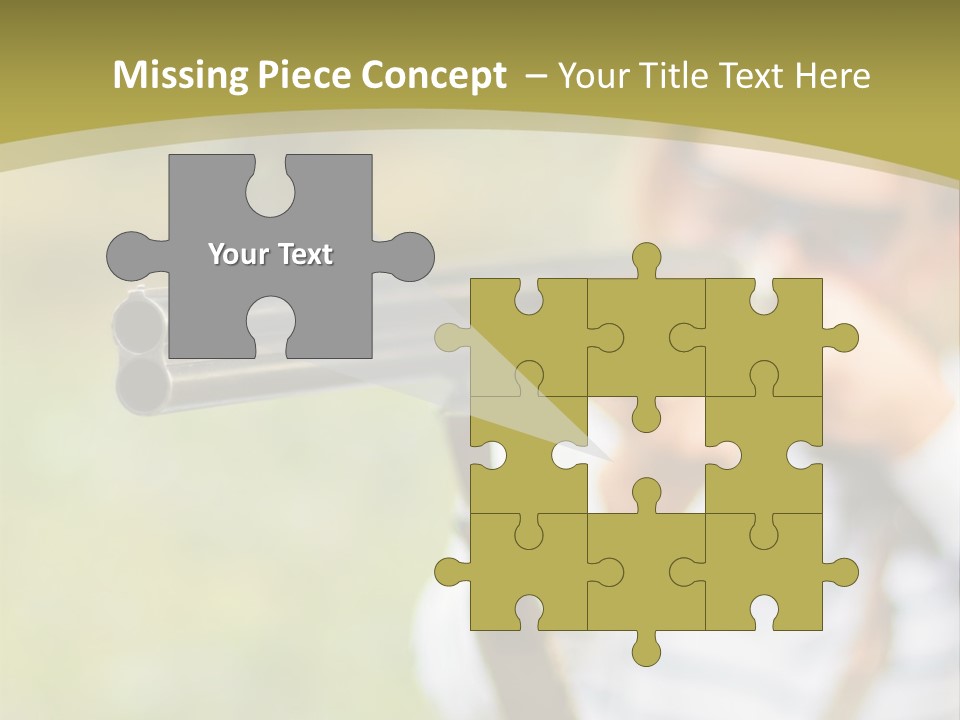 A Woman Holding A Rifle And Aiming It At The Camera PowerPoint Template