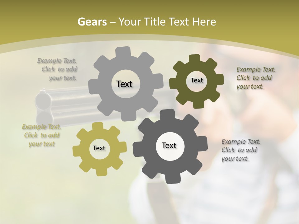 A Woman Holding A Rifle And Aiming It At The Camera PowerPoint Template