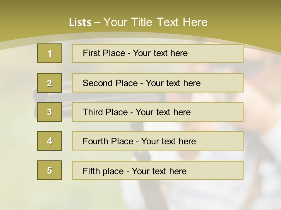 A Woman Holding A Rifle And Aiming It At The Camera PowerPoint Template