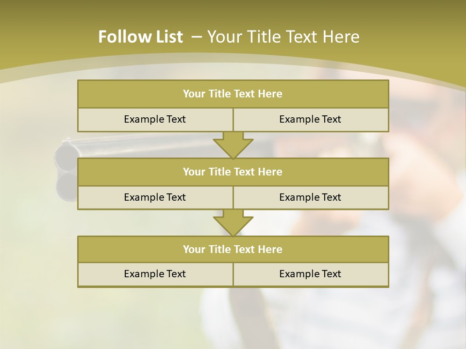 A Woman Holding A Rifle And Aiming It At The Camera PowerPoint Template