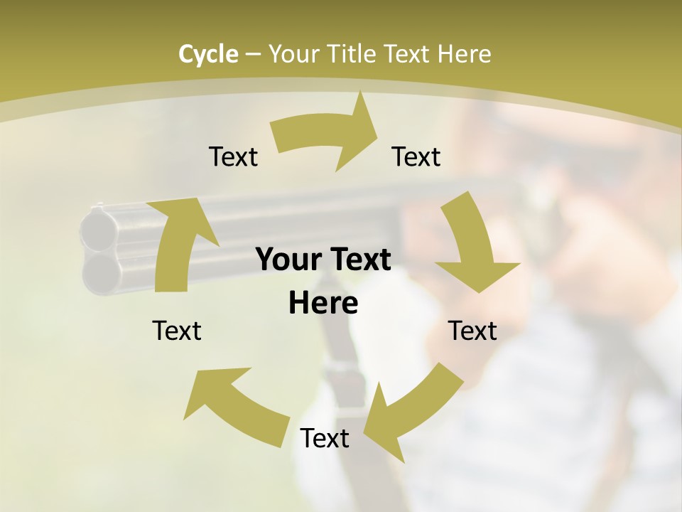 A Woman Holding A Rifle And Aiming It At The Camera PowerPoint Template