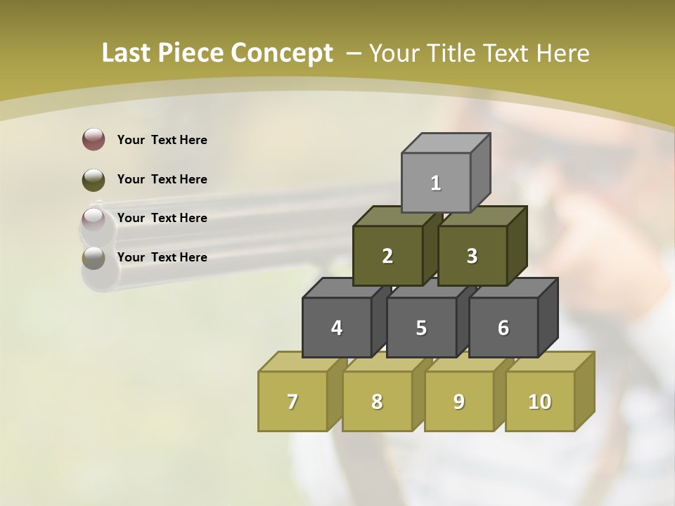 A Woman Holding A Rifle And Aiming It At The Camera PowerPoint Template