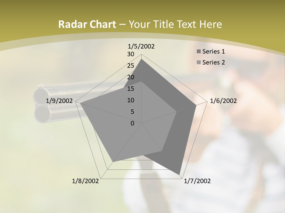 A Woman Holding A Rifle And Aiming It At The Camera PowerPoint Template