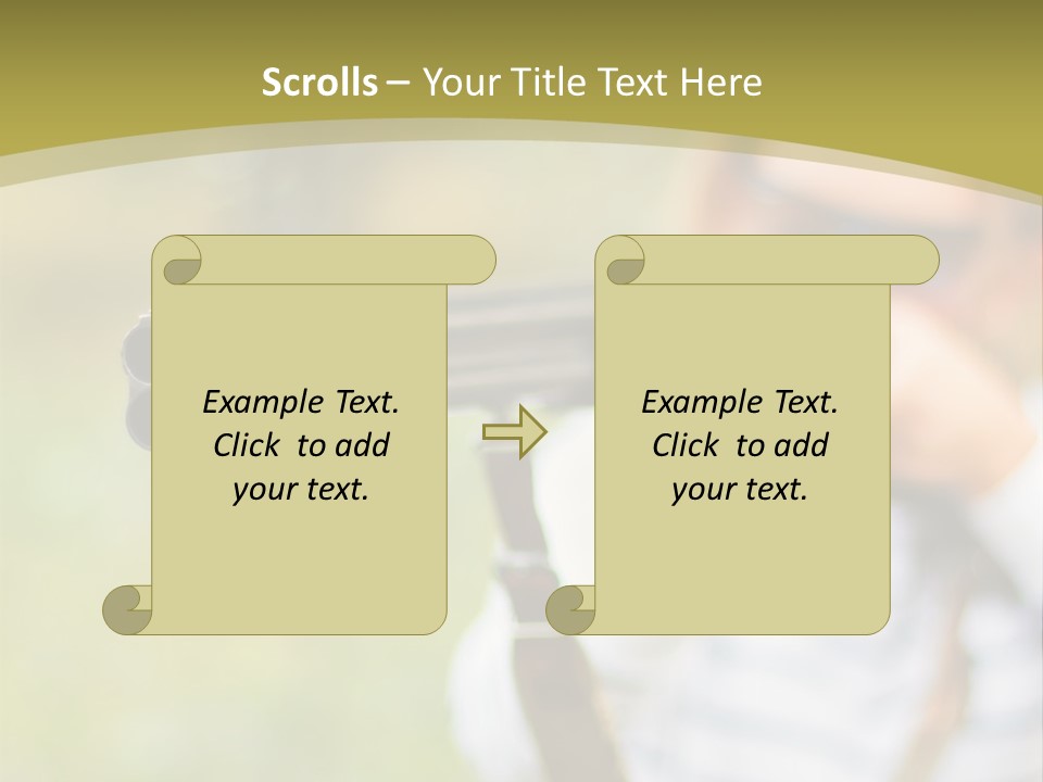 A Woman Holding A Rifle And Aiming It At The Camera PowerPoint Template