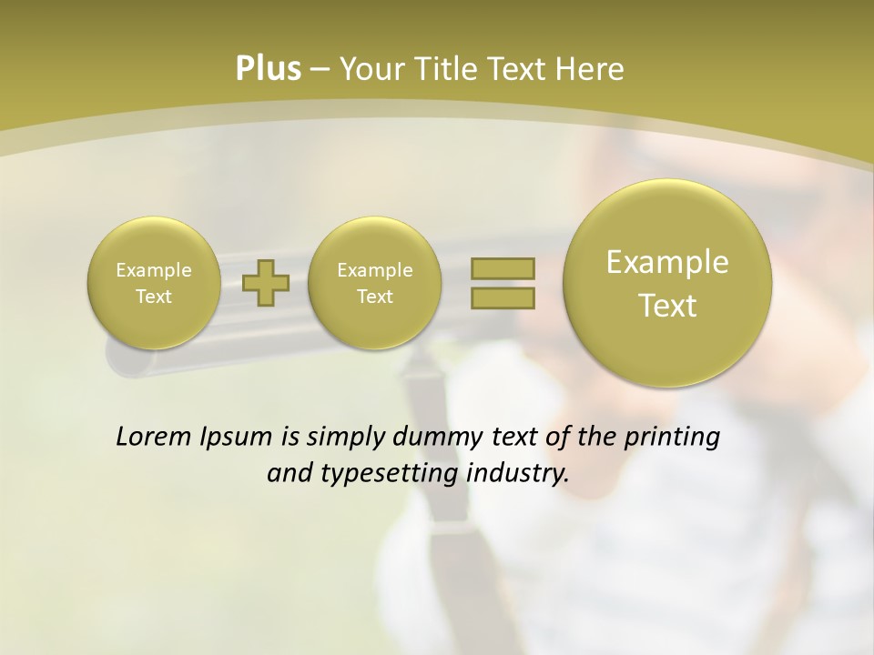 A Woman Holding A Rifle And Aiming It At The Camera PowerPoint Template