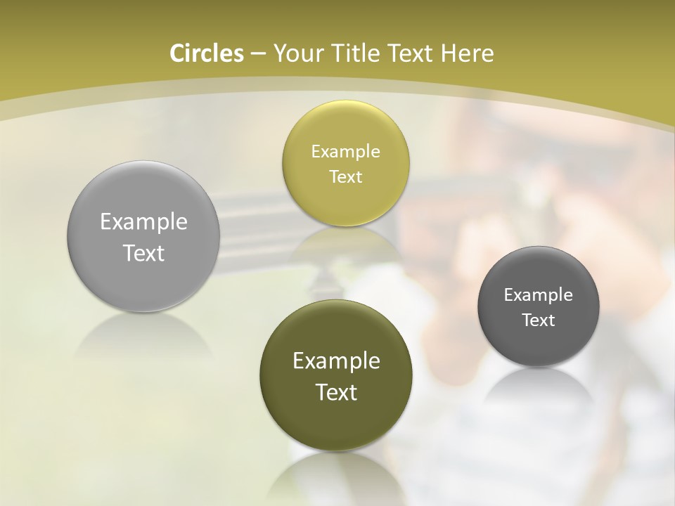 A Woman Holding A Rifle And Aiming It At The Camera PowerPoint Template