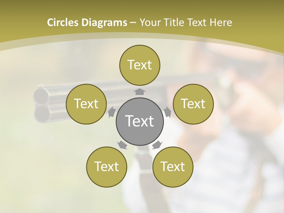 A Woman Holding A Rifle And Aiming It At The Camera PowerPoint Template