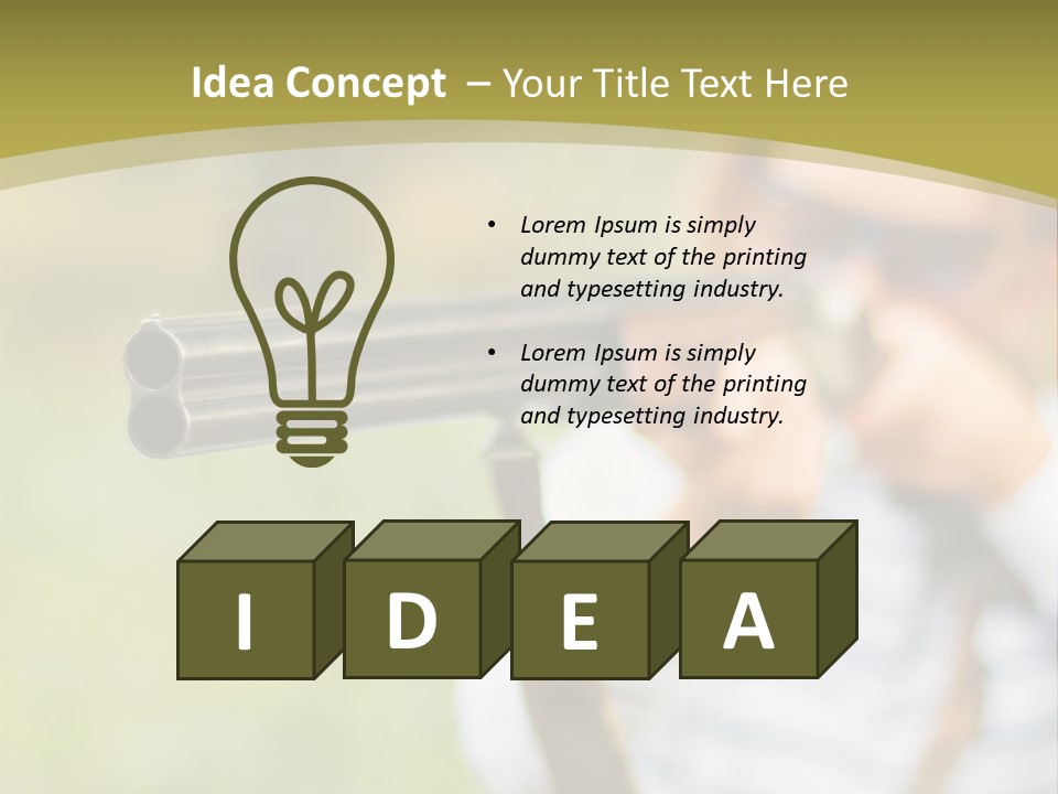 A Woman Holding A Rifle And Aiming It At The Camera PowerPoint Template