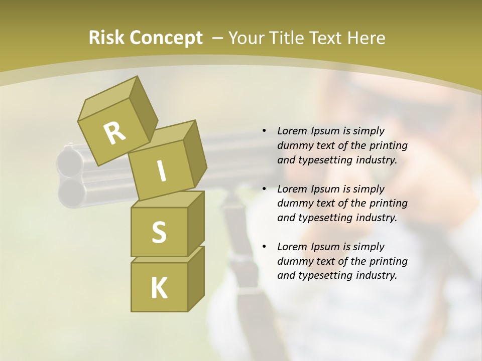 A Woman Holding A Rifle And Aiming It At The Camera PowerPoint Template