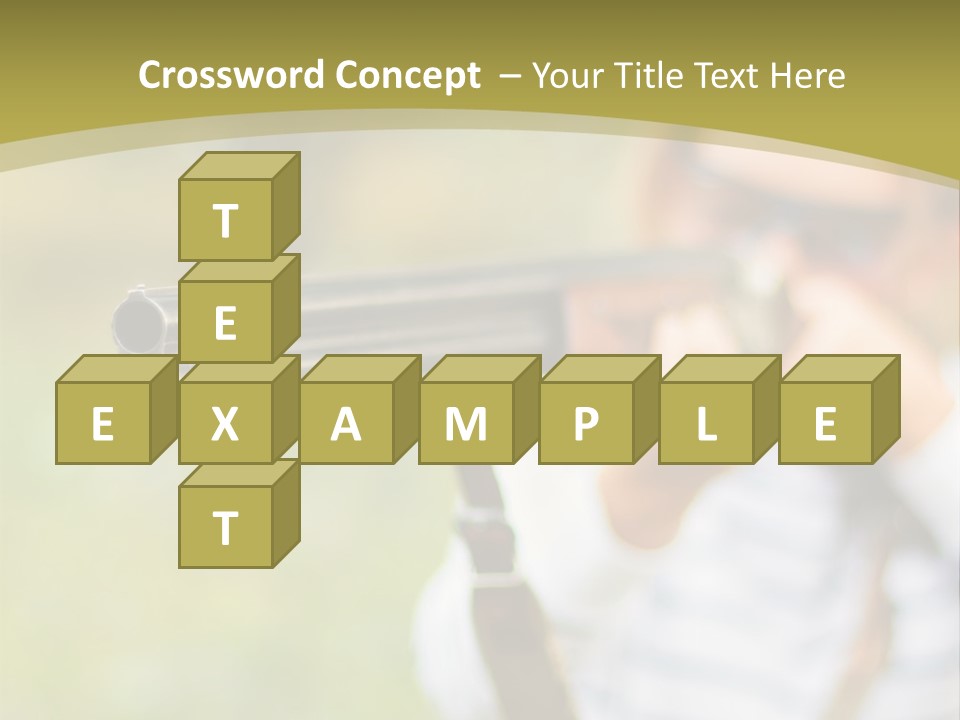 A Woman Holding A Rifle And Aiming It At The Camera PowerPoint Template