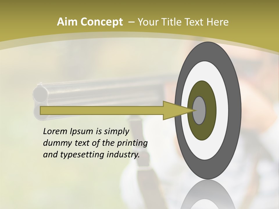 A Woman Holding A Rifle And Aiming It At The Camera PowerPoint Template