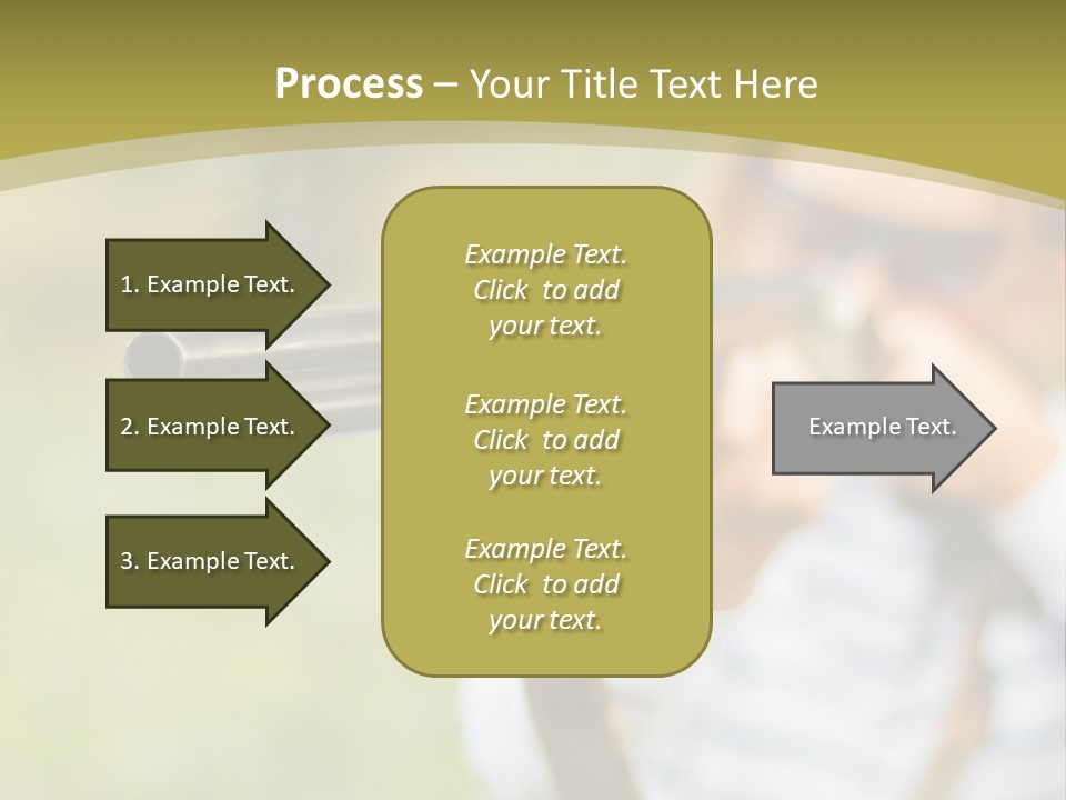 A Woman Holding A Rifle And Aiming It At The Camera PowerPoint Template