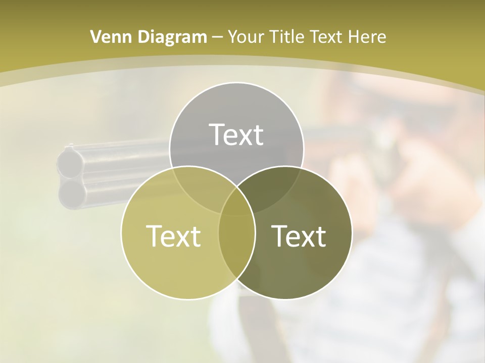 A Woman Holding A Rifle And Aiming It At The Camera PowerPoint Template