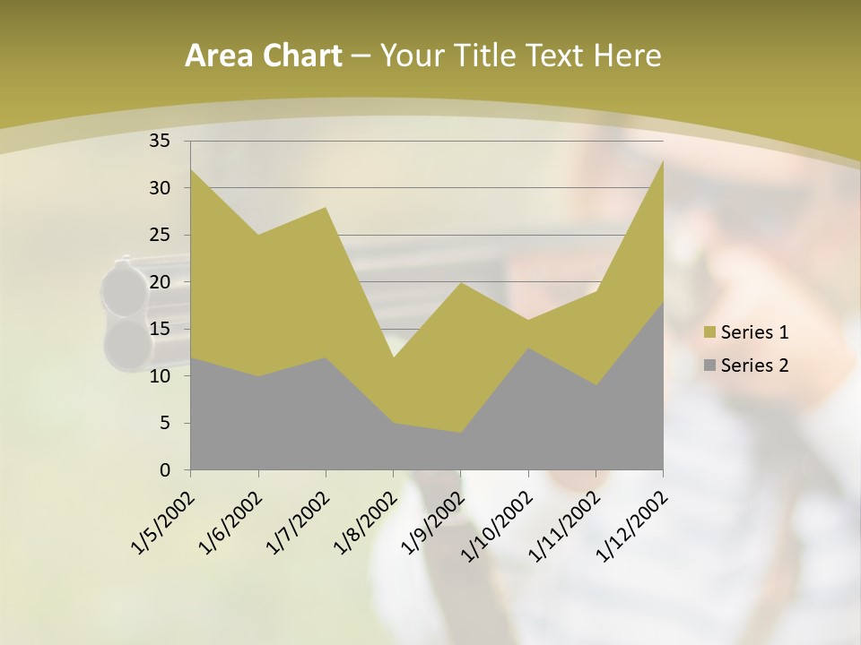 A Woman Holding A Rifle And Aiming It At The Camera PowerPoint Template