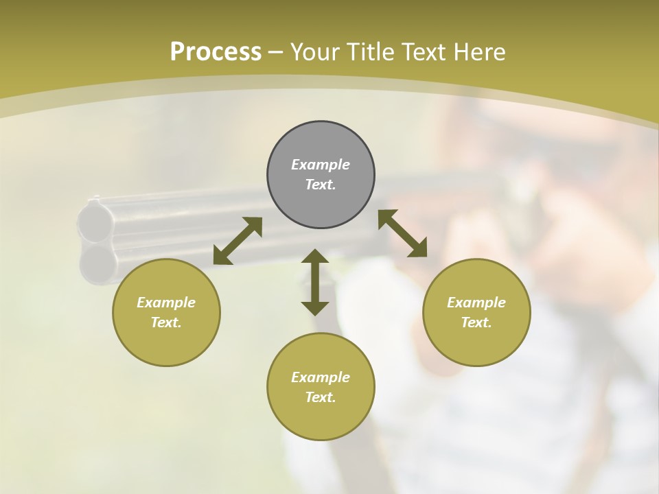 A Woman Holding A Rifle And Aiming It At The Camera PowerPoint Template