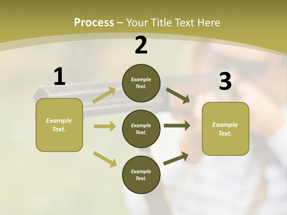 A Woman Holding A Rifle And Aiming It At The Camera PowerPoint Template