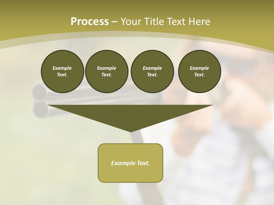 A Woman Holding A Rifle And Aiming It At The Camera PowerPoint Template