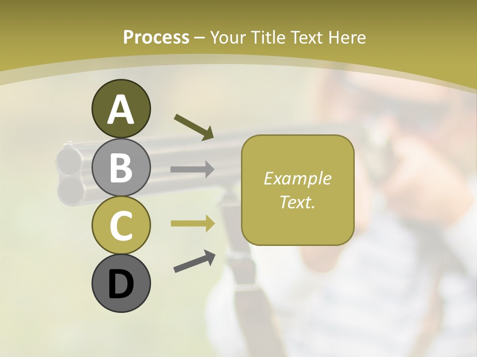 A Woman Holding A Rifle And Aiming It At The Camera PowerPoint Template