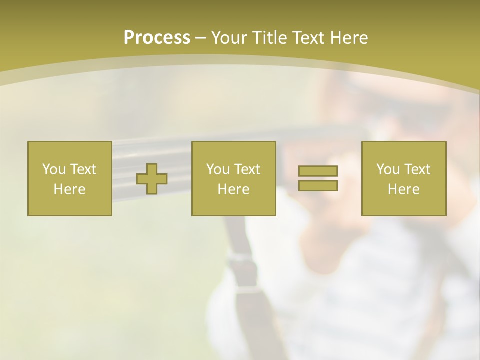 A Woman Holding A Rifle And Aiming It At The Camera PowerPoint Template