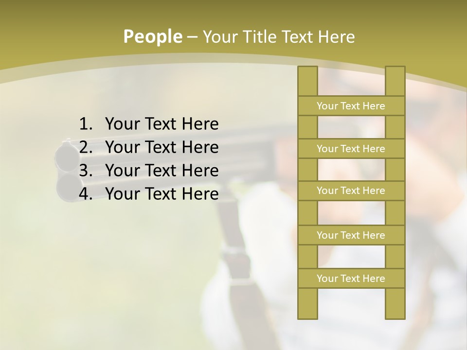 A Woman Holding A Rifle And Aiming It At The Camera PowerPoint Template