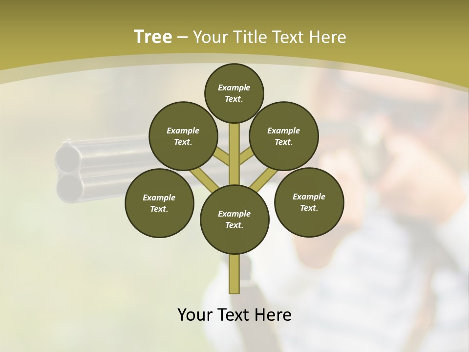 A Woman Holding A Rifle And Aiming It At The Camera PowerPoint Template