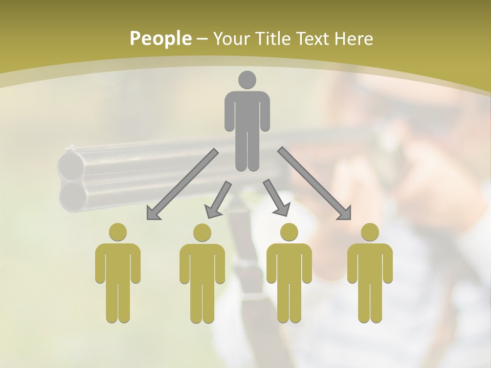 A Woman Holding A Rifle And Aiming It At The Camera PowerPoint Template