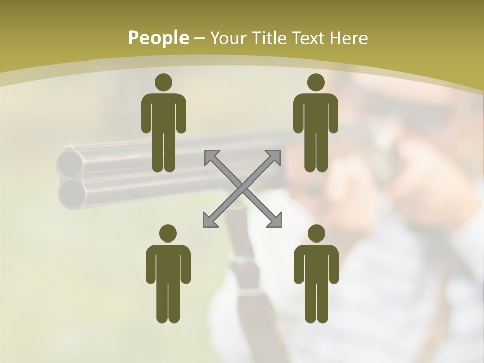 A Woman Holding A Rifle And Aiming It At The Camera PowerPoint Template