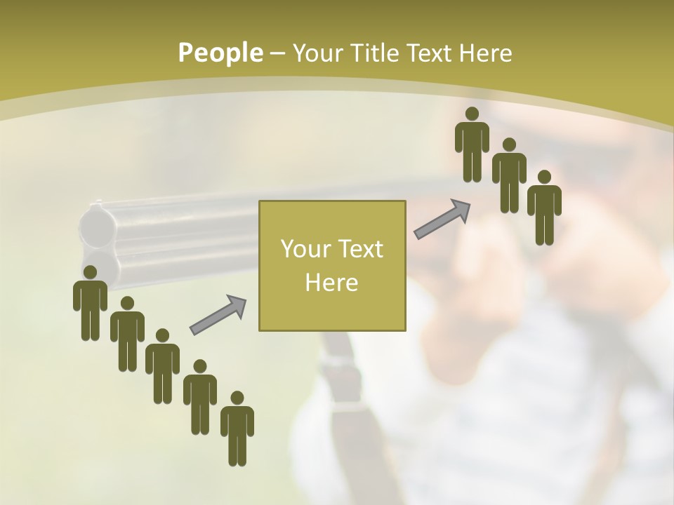 A Woman Holding A Rifle And Aiming It At The Camera PowerPoint Template