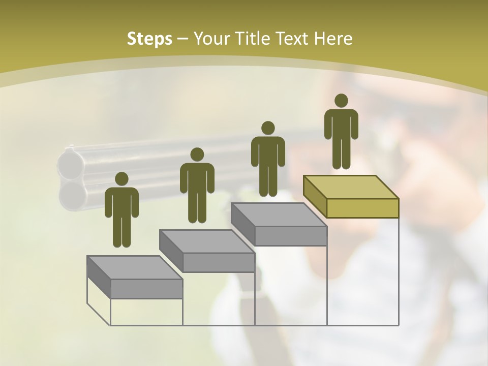 A Woman Holding A Rifle And Aiming It At The Camera PowerPoint Template