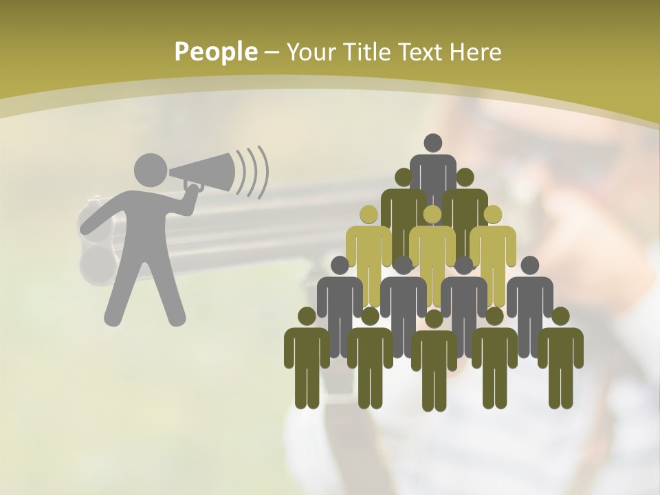 A Woman Holding A Rifle And Aiming It At The Camera PowerPoint Template