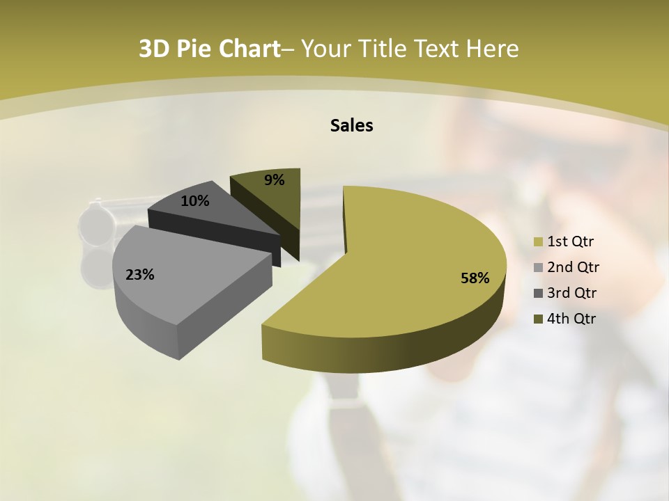 A Woman Holding A Rifle And Aiming It At The Camera PowerPoint Template