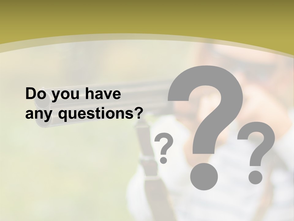 A Woman Holding A Rifle And Aiming It At The Camera PowerPoint Template