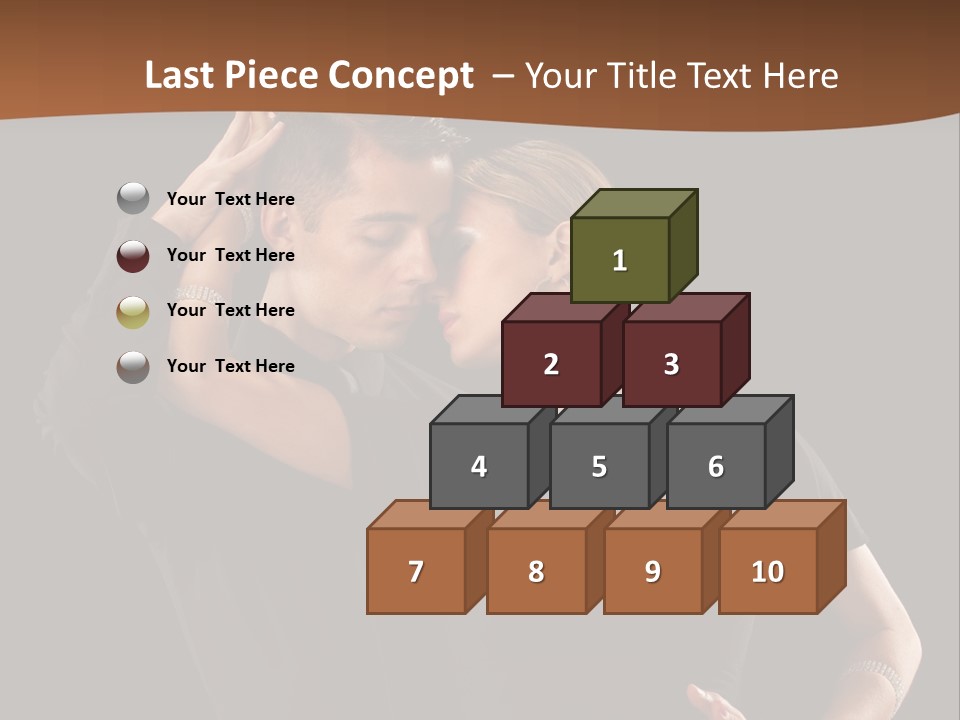 A Man And A Woman Kissing In Front Of A Black Background PowerPoint Template