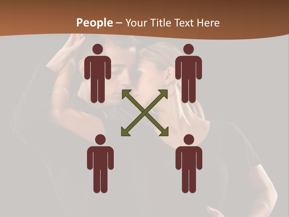 A Man And A Woman Kissing In Front Of A Black Background PowerPoint Template