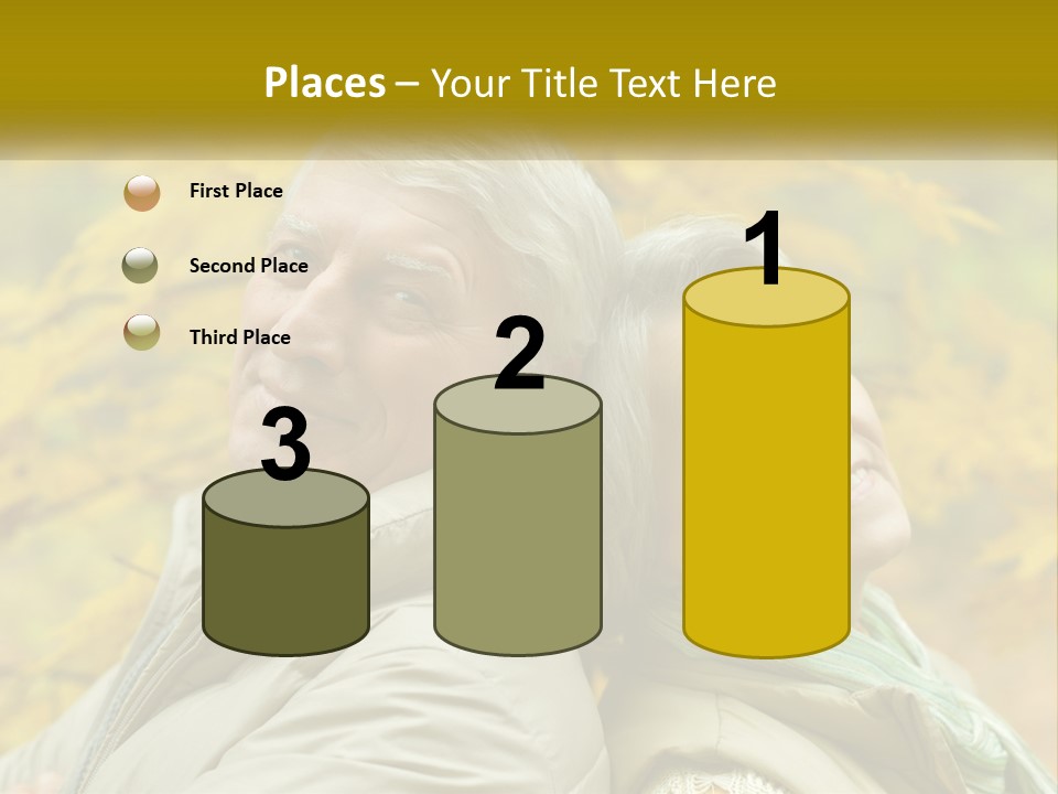 A Man And Woman Are Smiling For The Camera PowerPoint Template