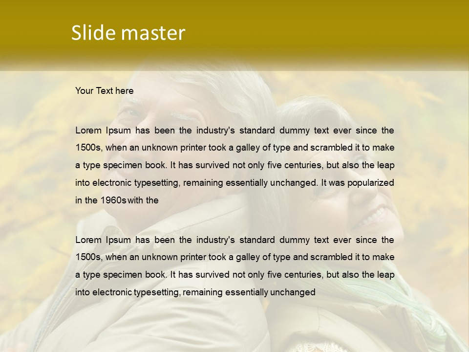 A Man And Woman Are Smiling For The Camera PowerPoint Template