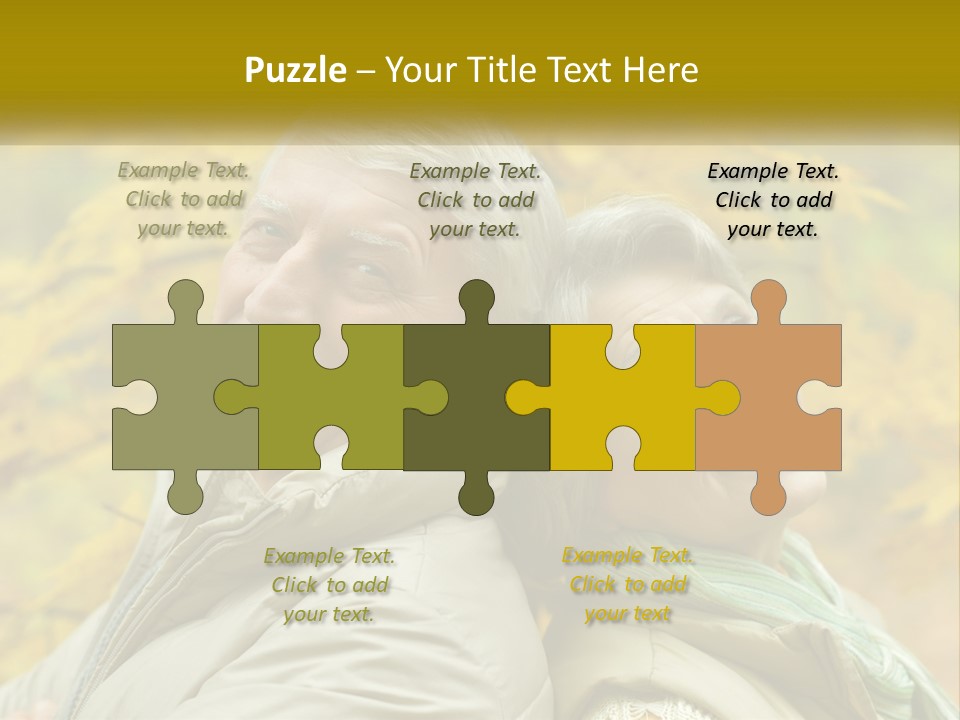 A Man And Woman Are Smiling For The Camera PowerPoint Template