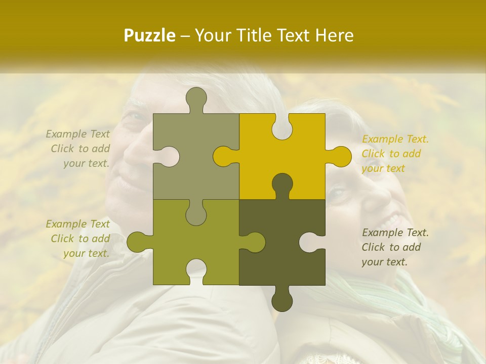 A Man And Woman Are Smiling For The Camera PowerPoint Template