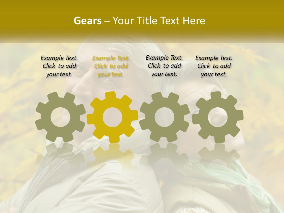 A Man And Woman Are Smiling For The Camera PowerPoint Template