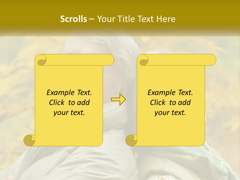 A Man And Woman Are Smiling For The Camera PowerPoint Template