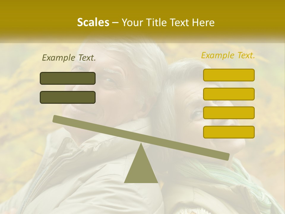 A Man And Woman Are Smiling For The Camera PowerPoint Template