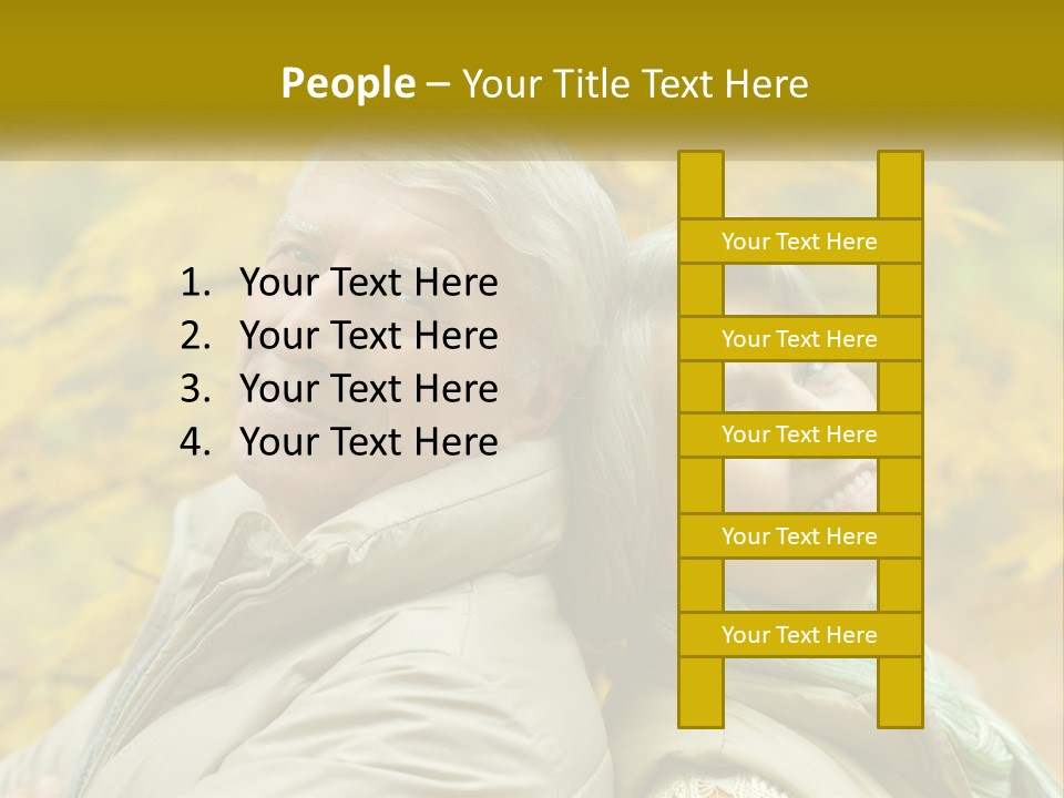 A Man And Woman Are Smiling For The Camera PowerPoint Template