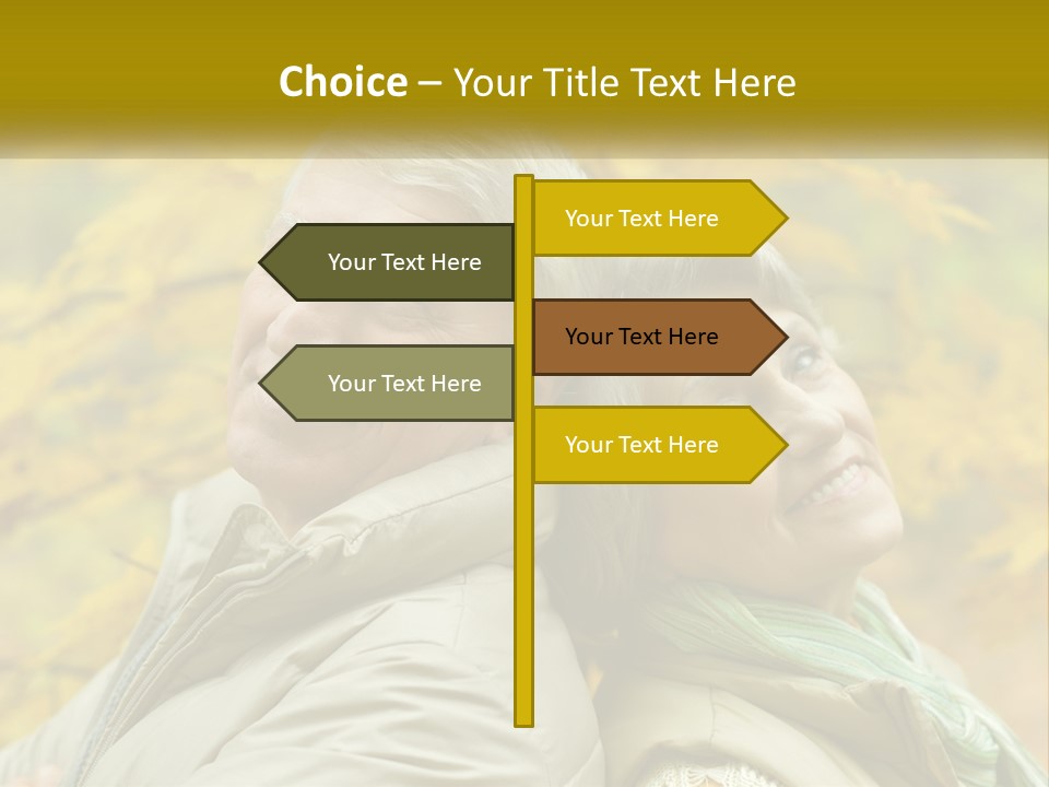 A Man And Woman Are Smiling For The Camera PowerPoint Template