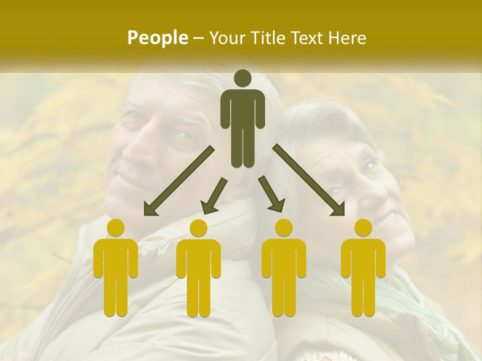 A Man And Woman Are Smiling For The Camera PowerPoint Template