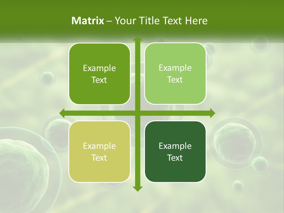 A Group Of Green Bubbles With A Green Background PowerPoint Template