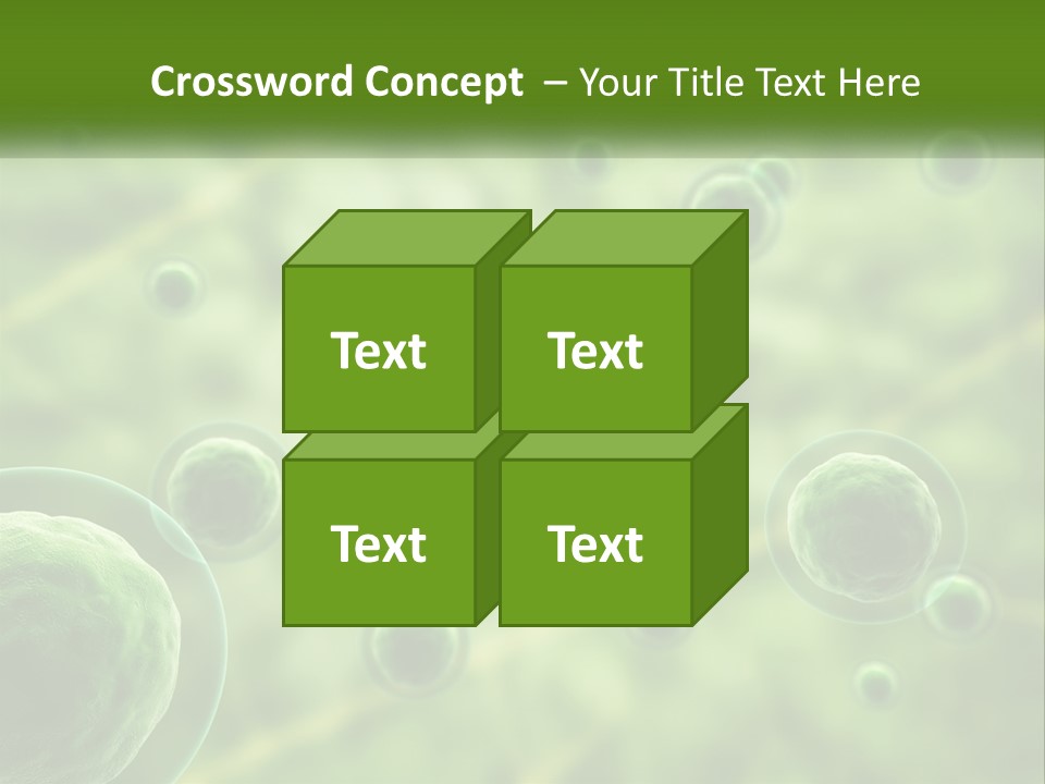 A Group Of Green Bubbles With A Green Background PowerPoint Template