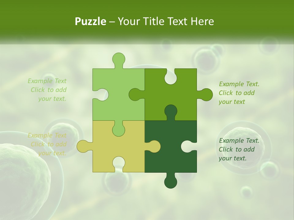 A Group Of Green Bubbles With A Green Background PowerPoint Template