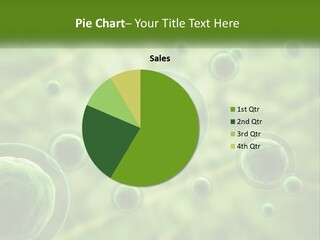 A Group Of Green Bubbles With A Green Background PowerPoint Template
