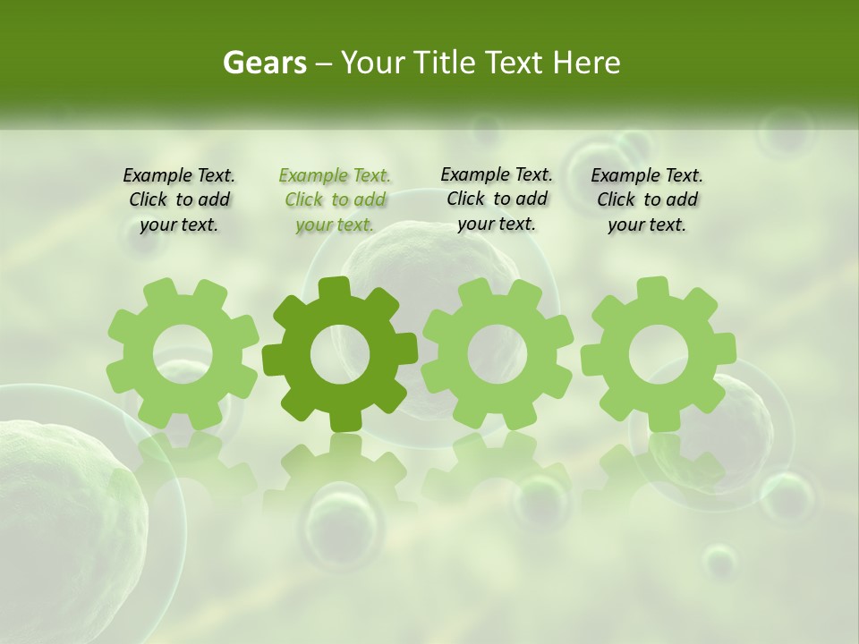 A Group Of Green Bubbles With A Green Background PowerPoint Template