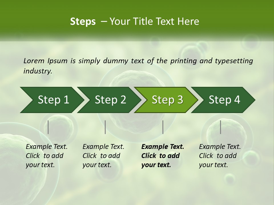 A Group Of Green Bubbles With A Green Background PowerPoint Template